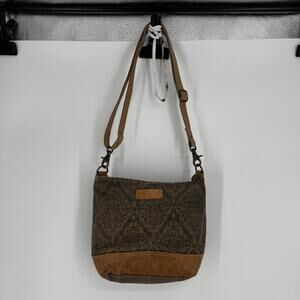 Sixtease purse bag fabric leather boho fall granola girl gorpcore forest goblin